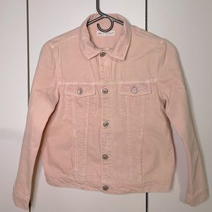 Zara Denim Jacket for Girls - Pink, Size 11-12